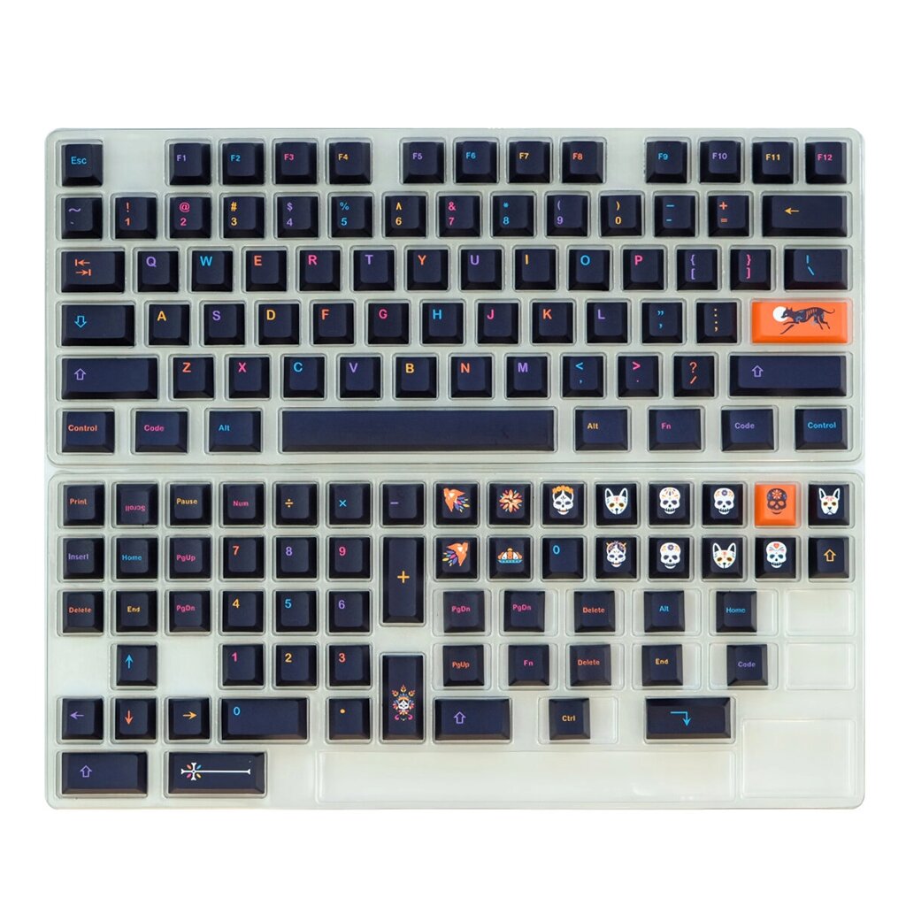 131 Keys Underworlds PBT Keycap Set Cherry Profile Пятисторонняя сублимация Custom Keycaps для клавиатур Механический - выбрать