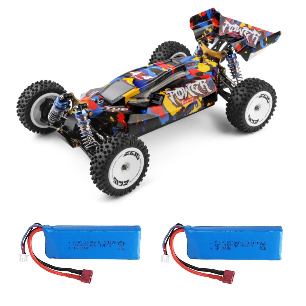 Wltoys 124007 несколько Батарея 1/12 2.4G 4WD Бесколлекторный RC Авто 75 км/ч внедорожные скоростные гоночные модели авт - доставка