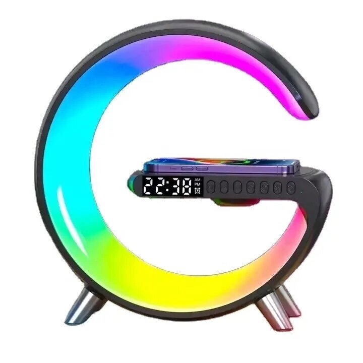 Bakeey N69 RGB Лампа Wireless Light 15W Fast Wireless Charger Держатель телефона с bluetooth-динамиком - розница