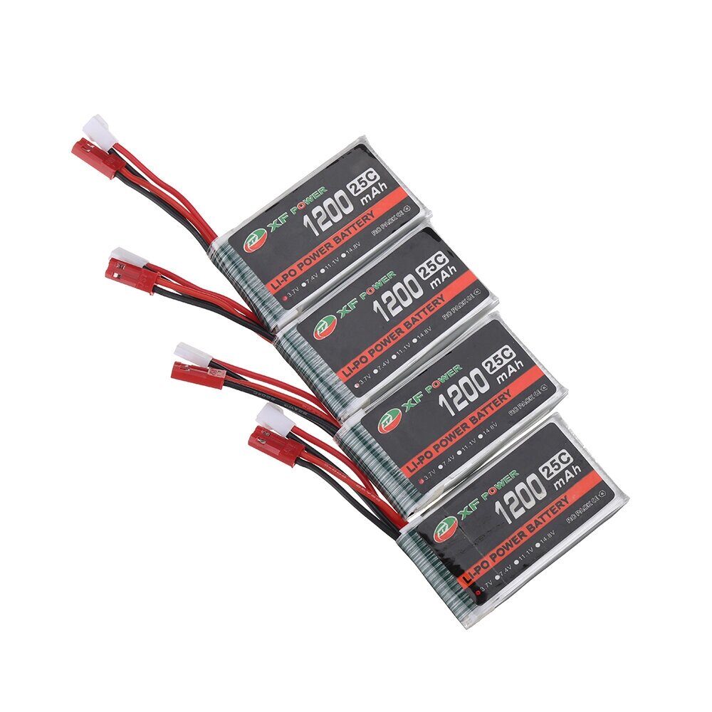 XF POWER 3.7V 1200mAh 25C 1S LiPo Батарея Разъем JST с Батарея Зарядным устройством для RC Дрон - акции