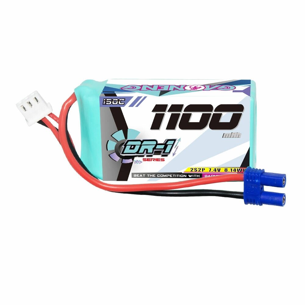 Gaoneng 7.4V 1100mah 150C 2S lipo батарея EC2 plug/T plug для 1/24 1/18 ECO RC cars - фото