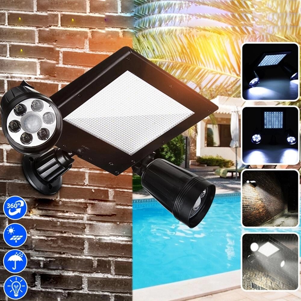 Солнечные батареи 64 LED PIR Motion Wall Light Home Security Лампа Сад На открытом воздухе - преимущества