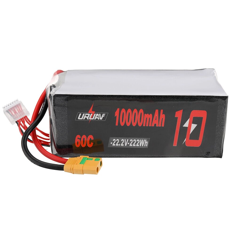 URUAV 22.2V 10000mah 60C 6S lipo батарея XT90 штекер для RC дрон - фото