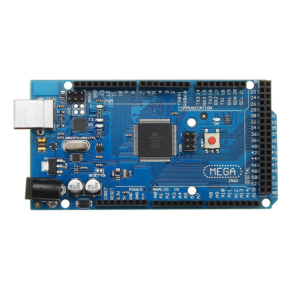 Плата разработки Mega 2560 R3 ATmega2560-16AU без USB-кабеля Geekcreit для припаянного разъема Arduin - фото