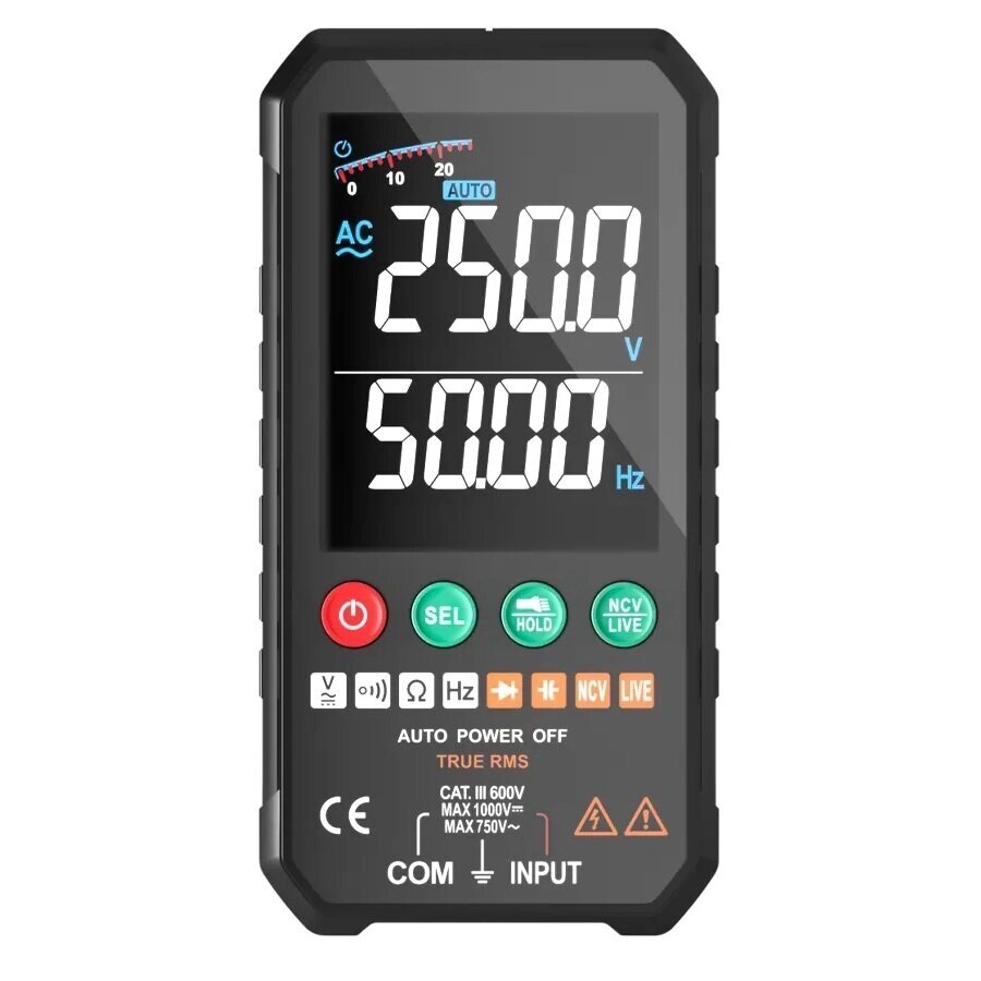 FUYI Professional 6000 Counts Digital Мультиметр 1000V AC DC Измеритель напряжения Ом Гц NCV Live  мк. Ф Duty Multimetro - выбрать