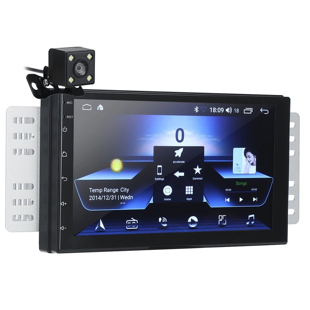 IMars 7 дюймов 2+32G Android 10.0 Автомобильный стерео-радио MP5 плеер 2 Din 2.5D экран GPS WIFI bluetooth FM с задней к - отзывы