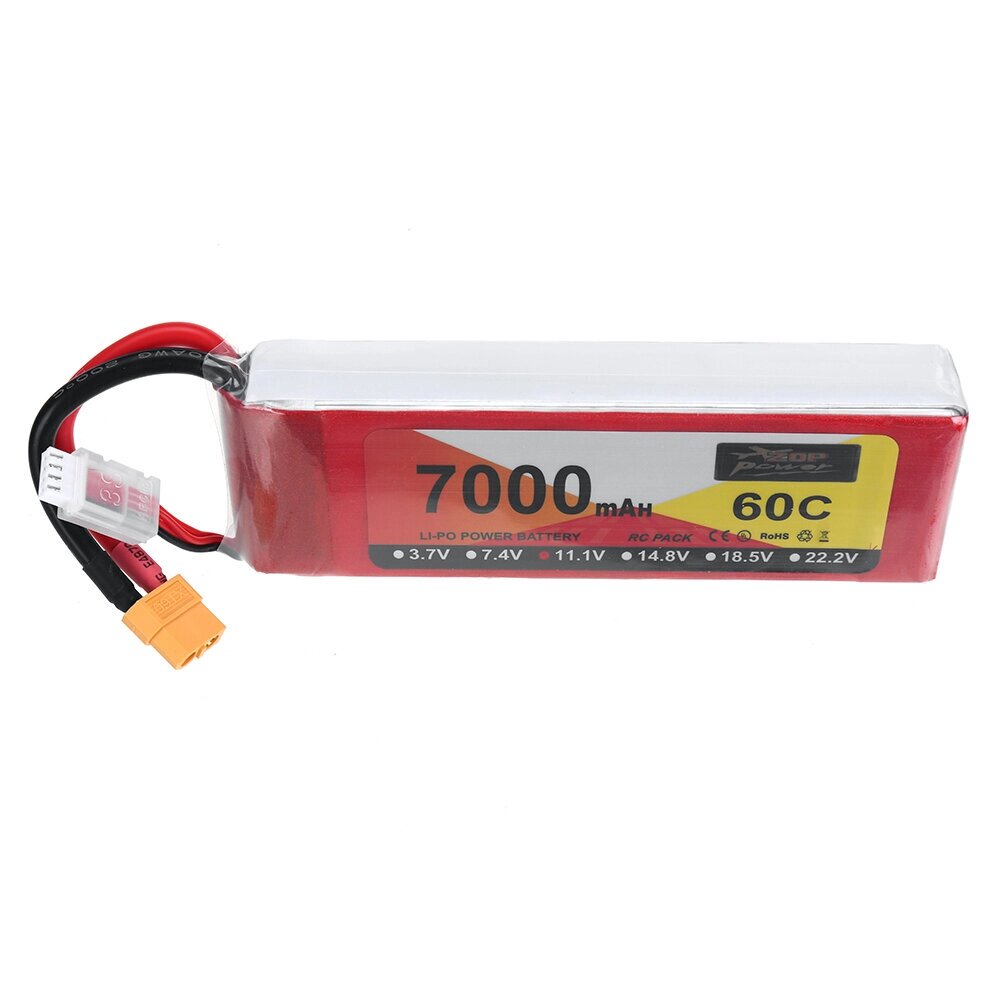 ZOP power 11.1V 7000mah 60C 3S lipo батарея разъем XT60 для RC дрон - выбрать