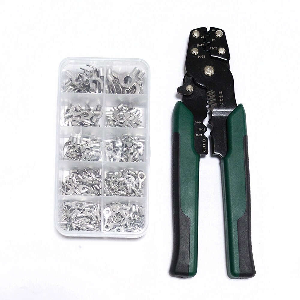 320PCS Crimp Terminal and Pлжец s Set 10 in 1 U Shaped O Shaped Cold Pressed Terminal Set Wire Connector Splicing Termina - Bangoo