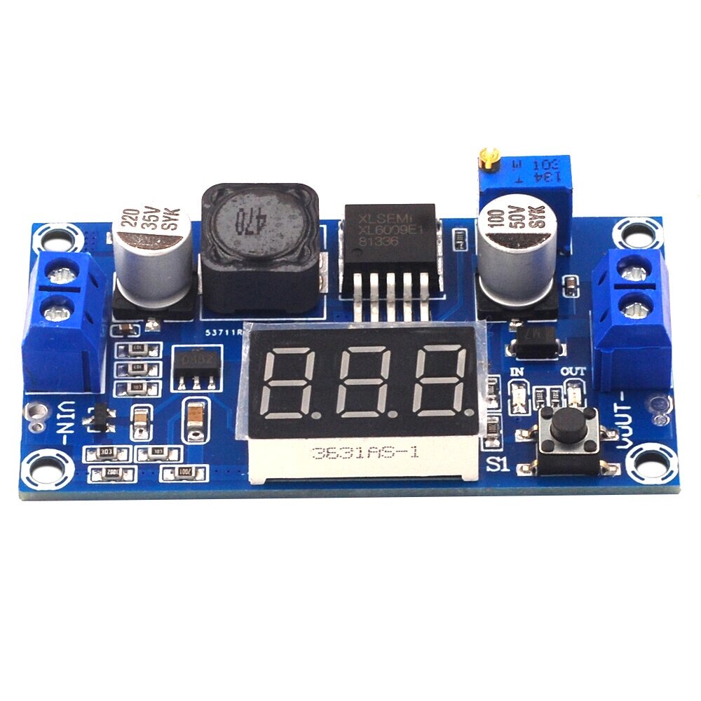 AOQDQDQD A05 Повышающий модуль DC-DC с цифровым напряжением Дисплей LM2577 Печатная плата и 3A выход - интернет магазин