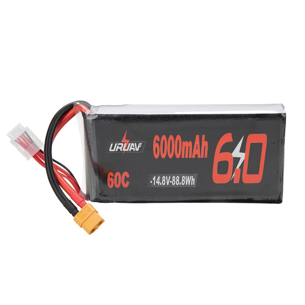 URUAV 14,8 в 6000 мач 60C 4S lipo батарея разъем XT60 для RC дрон - наличие