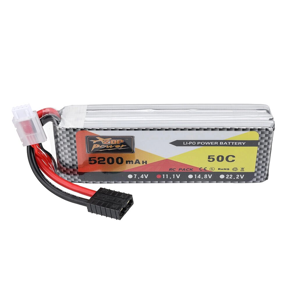 ZOP power 11.1V 5200mah 50C 3S lipo батарея штекер TRX для RC авто - гарантия