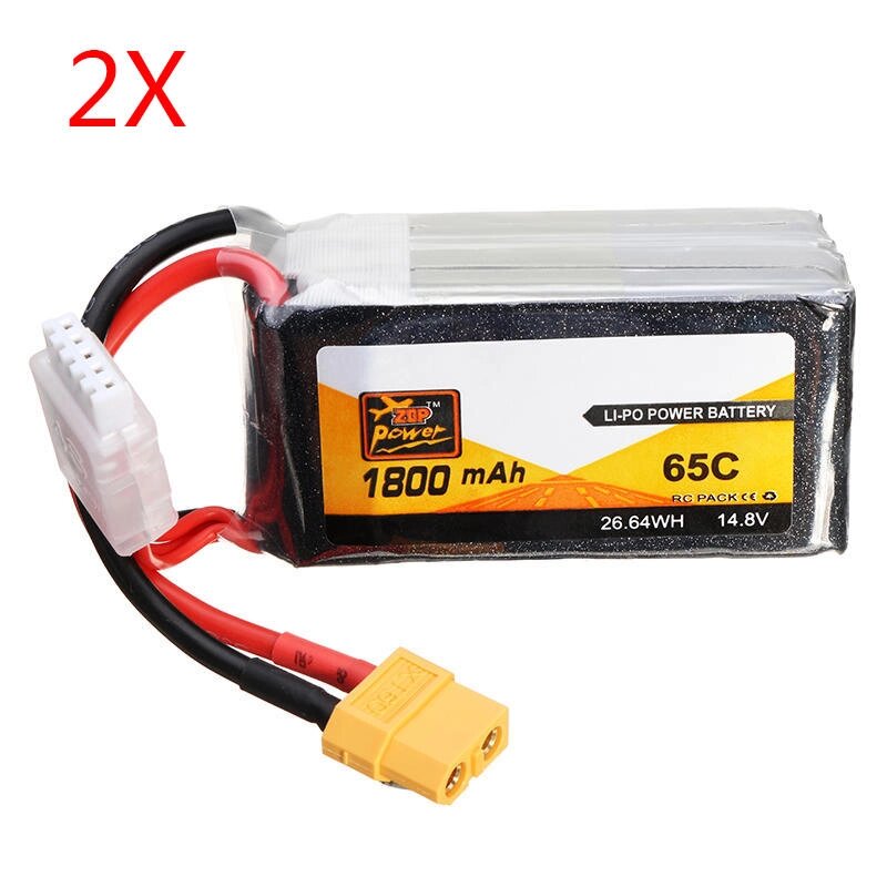 2 шт Zop питания 14.8V 1800mah 65c 4S липо батарея XT60 штекер - акции