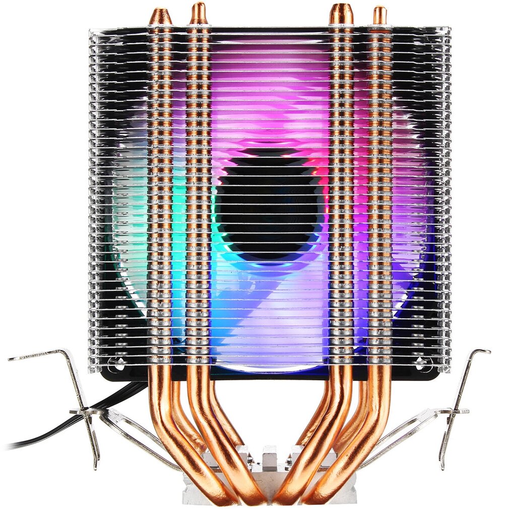 3Pin Four Heat Pipes Colorful Радиатор охлаждения радиатора с подсветкой и радиатором охлаждения для Intel драм - описание