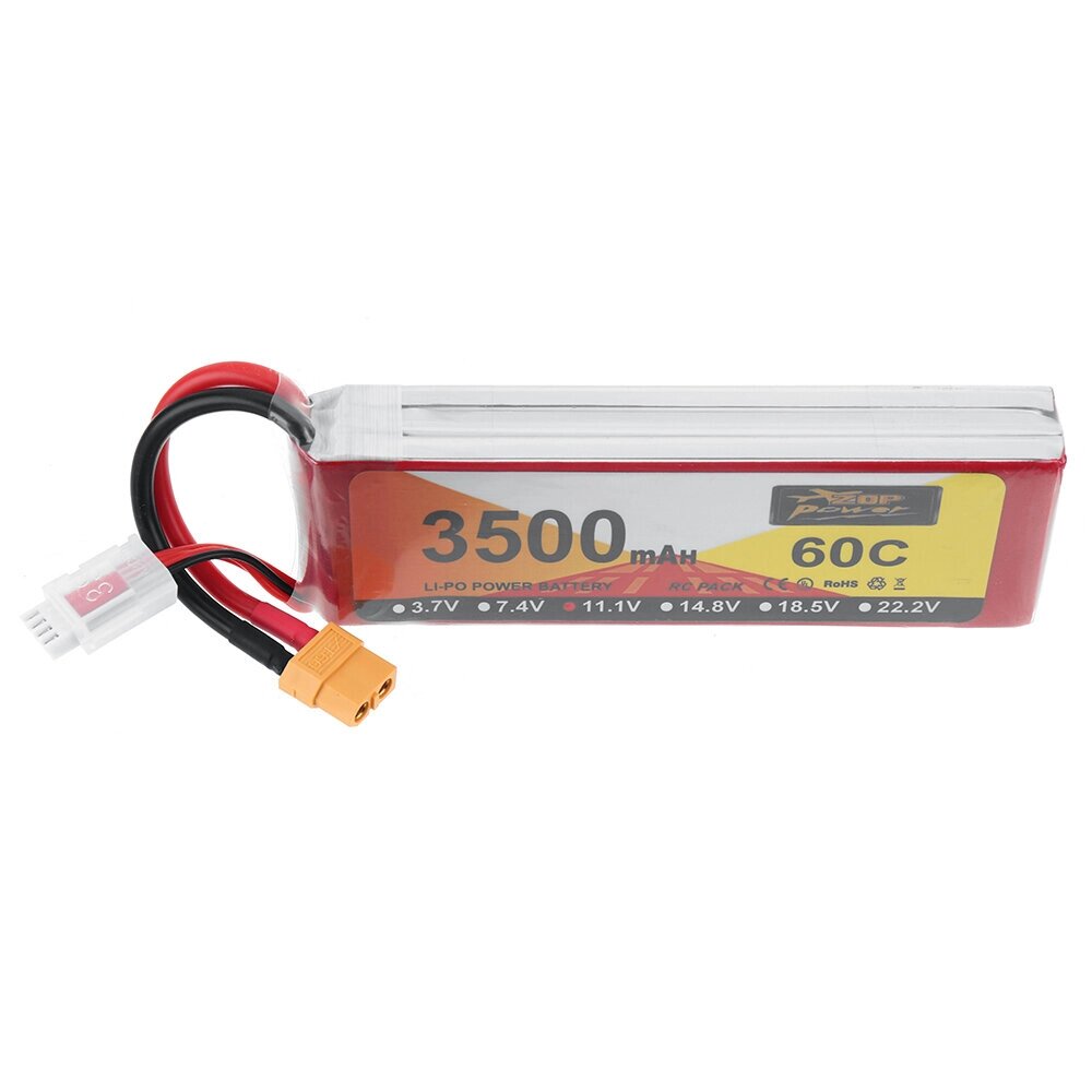 ZOP POWER 11.1V 3500mah 60C 3S lipo батарея разъем XT60 для RC дрон - скидка