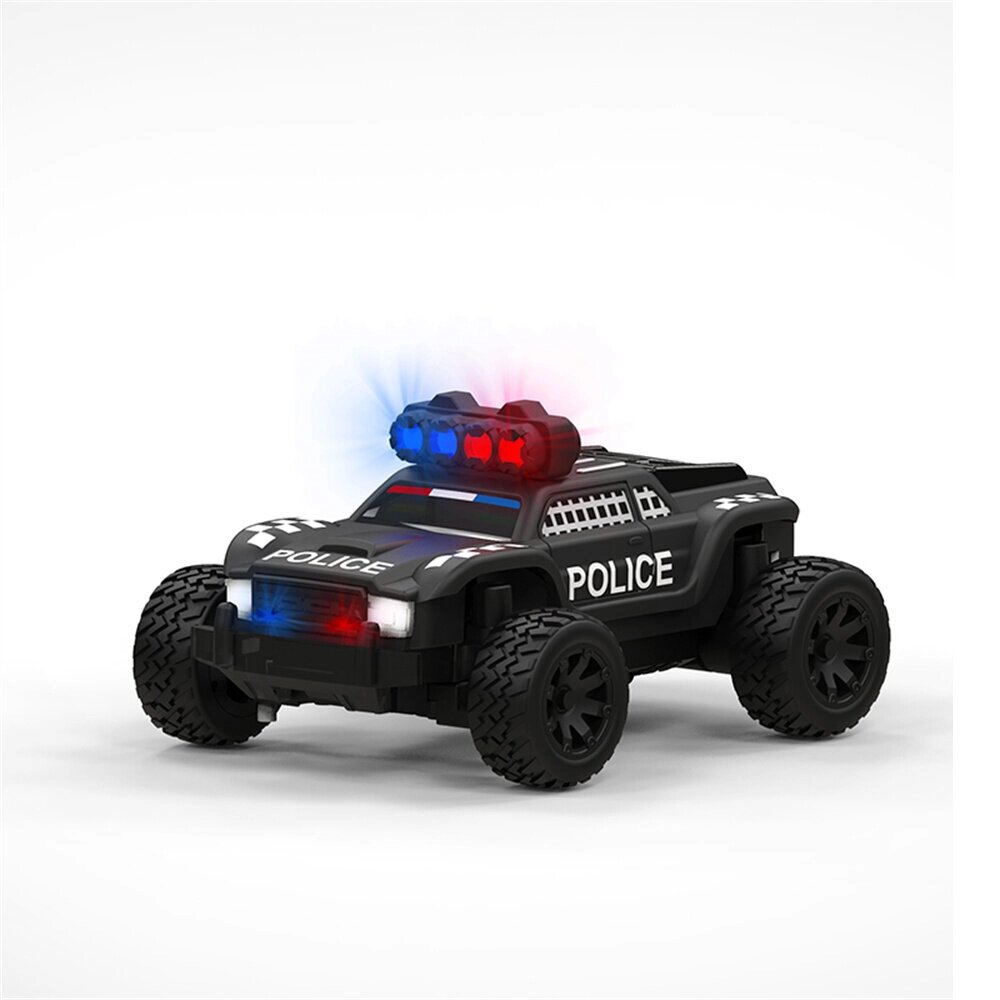 Turbo Racing C82 RTR 1/76 2.4G Mini RC Авто Police Off-Road Truck LED Lights Full Proportional Vehicles Model Kids Child - преимущества