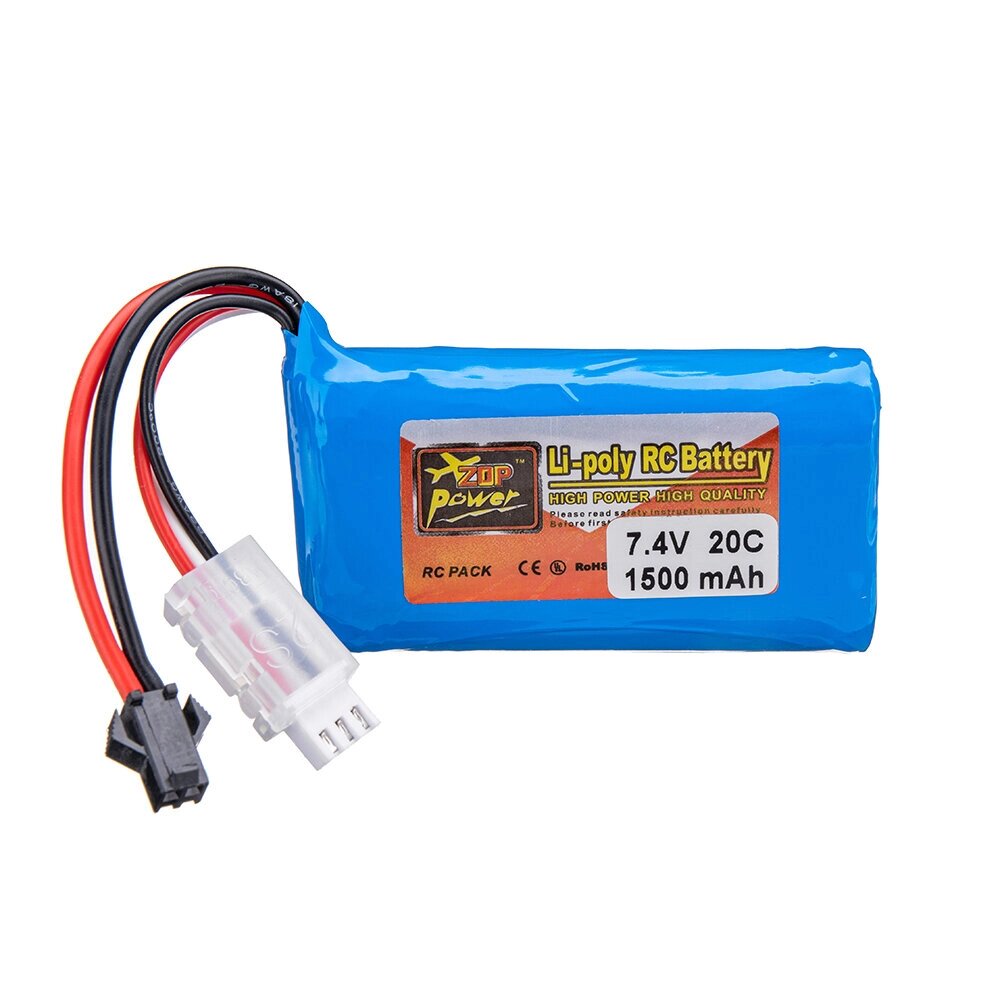 ZOP power 7.4V 1500mah 20C 2S lipo батарея SM штекер для RC дрон - Аштарак