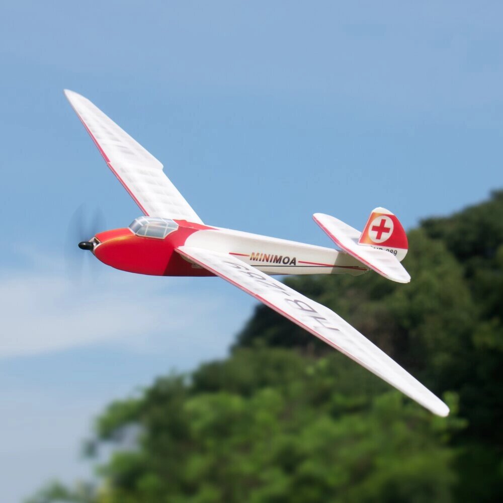 Minimoa Glider Gull-wing 700mm Wingspan KT Foam Micro RC Самолет KIT с Мотор - наличие