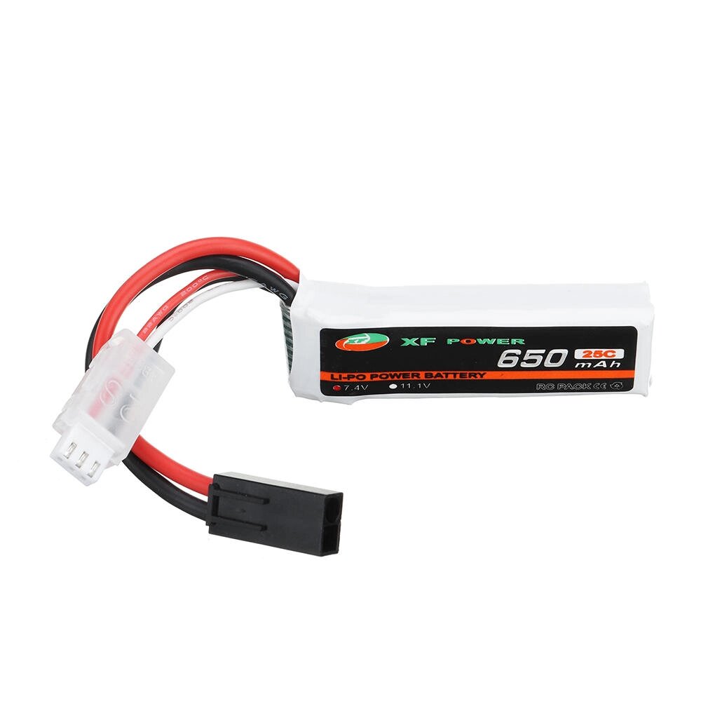 XF POWER 7.4V 650mAh 25C 2S Lipo Батарея Маленький разъем Tamiya - интернет магазин