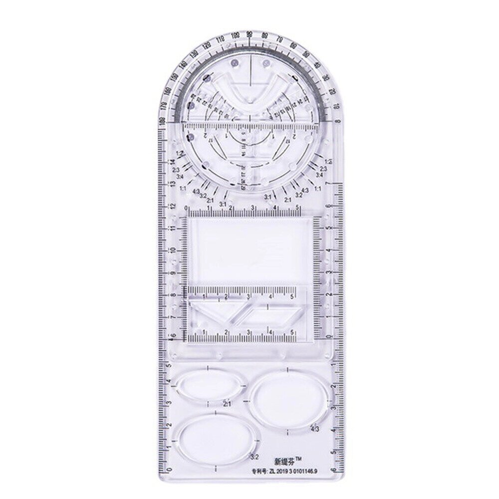 Многофункциональная линейка для рисования Три версии Art Вращающаяся математическая линейка Геометрия Эллипс Шаблон Лине - розница