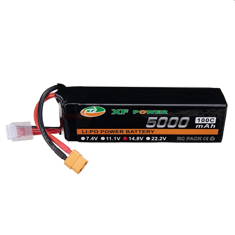 XF POWER 14,8 в 5000 мач 100C 4S lipo батарея разъем XT60 для RC дрон - наличие