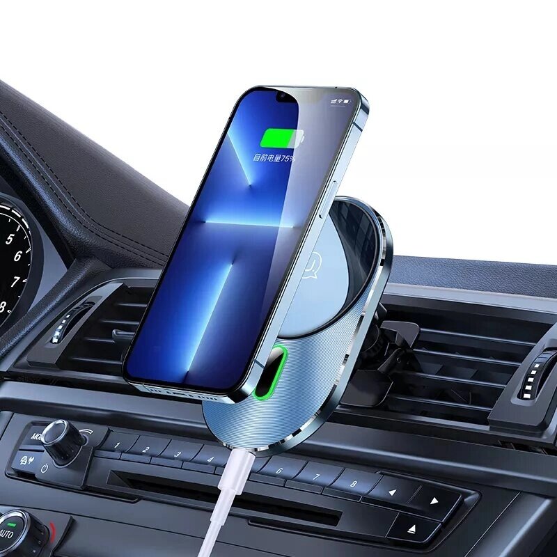 USAMS CD170 15W Magntic Авто Беспроводное зарядное устройство Air Vent Holder для iPhone 14 Pro Max 13 для iPhone 12 Ser - особенности