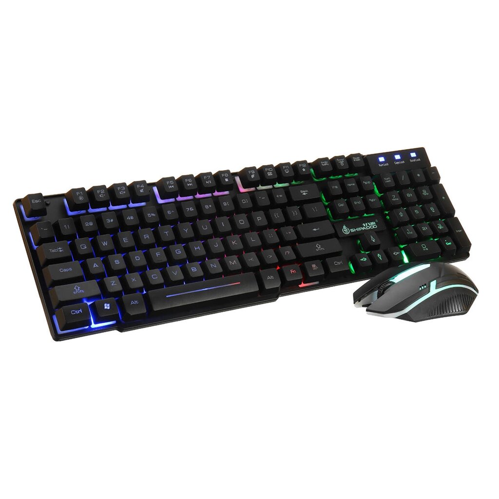 D280 104 клавиши для игр Клавиатура RGB-подсветка с проводной подсветкой Клавиатура и 1600 точек на дюйм для игр Мышь На - распродажа