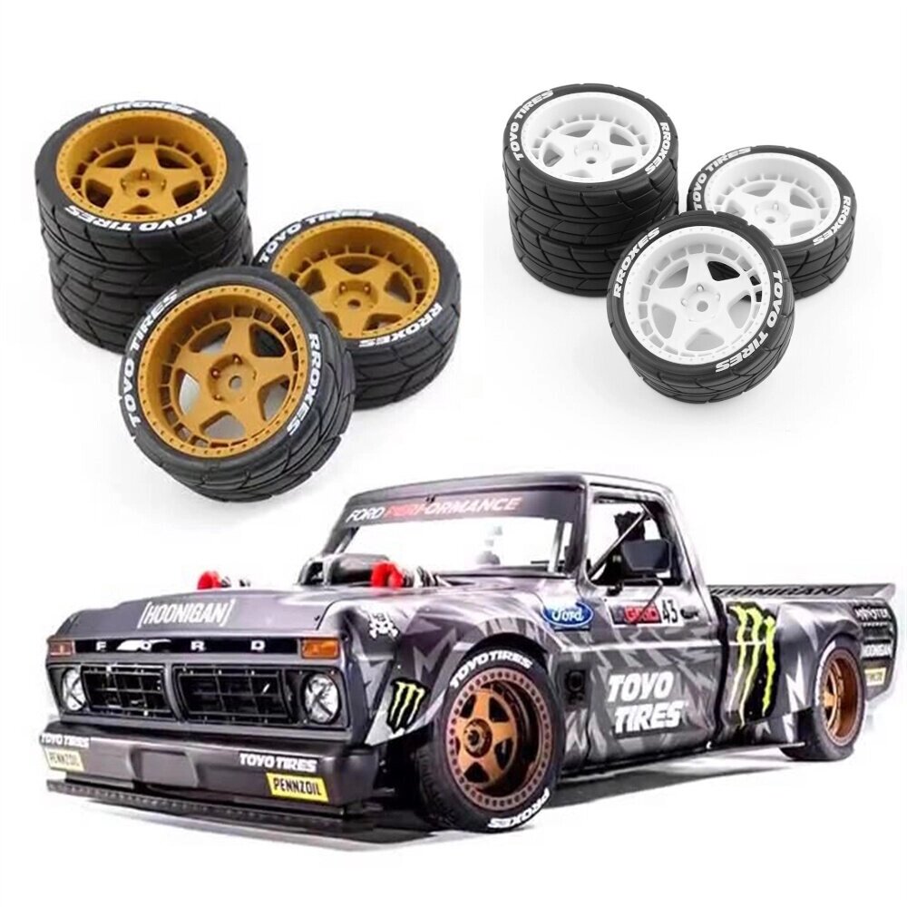 4PCS Drift Rally RC Шины Колеса 12 мм Hex для Wltoys HPI KYOSHO TAMIYA TT02 XV0 1/10 Авто Запчасти для моделей автомобил - отзывы