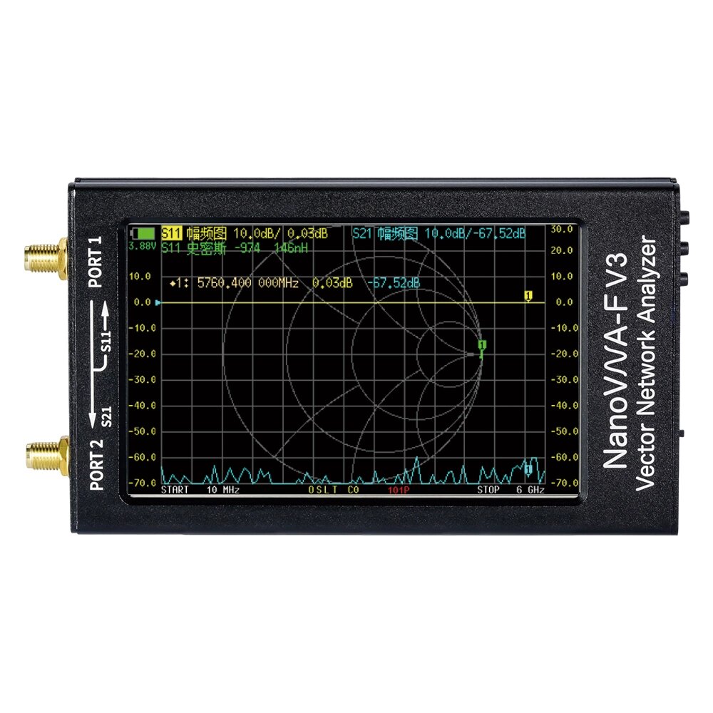 Nano. VNA-F V3 4,3 дюйма LCD Векторный анализатор цепей 1M-6GHz, коротковолновый анализатор MF HF VHF UHF Talent Nanovna-F - отзывы