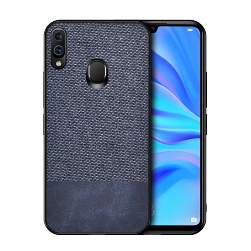 Bakeey Anti-Fingerprint холст Splice TPU Граница Защитная Чехол для Samsung Galaxy A40 2019 - розница