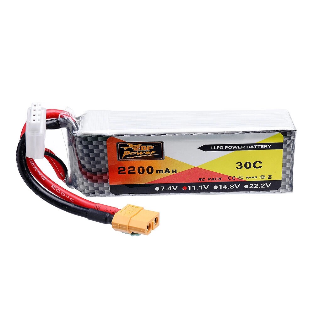 ZOP Power 11.1V 2200mAh 30C 3S Lipo Батарея Разъем XT60 - отзывы