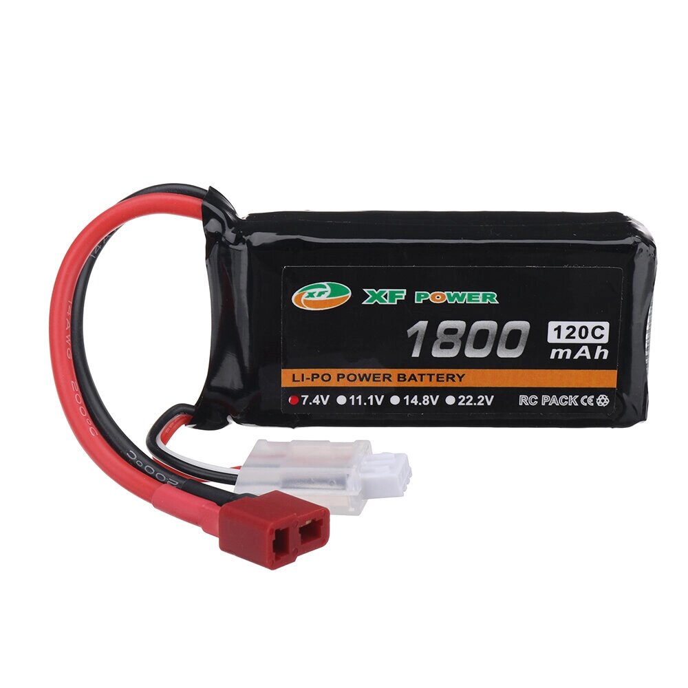 XF POWER 7,4 в 1800 мач 120C 2S lipo батарея разъем T deans для RC дрон - интернет магазин