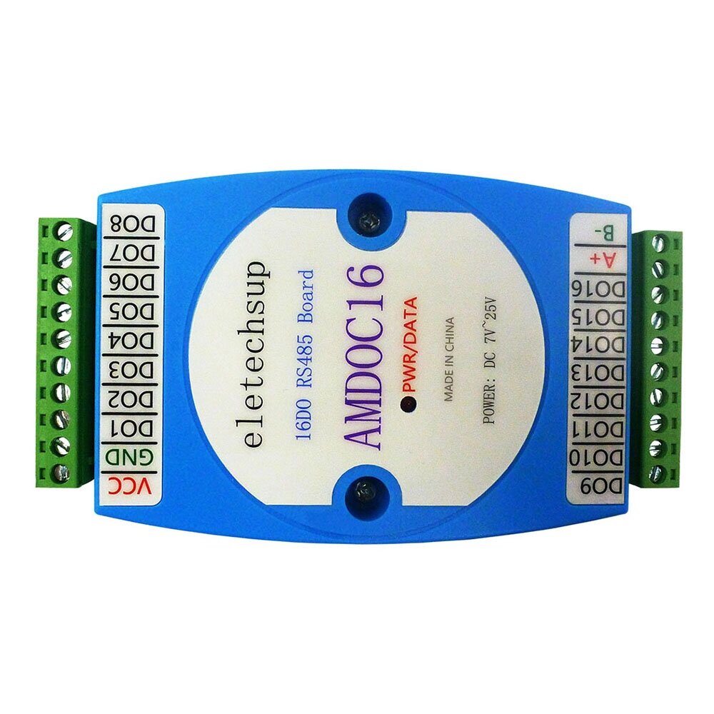 AMDOC16 DC 12V 24V 16DO RS485 изолированный переключатель связи цифровой выход MODBUS RTU PLC расширительная релейная пл - Аштарак