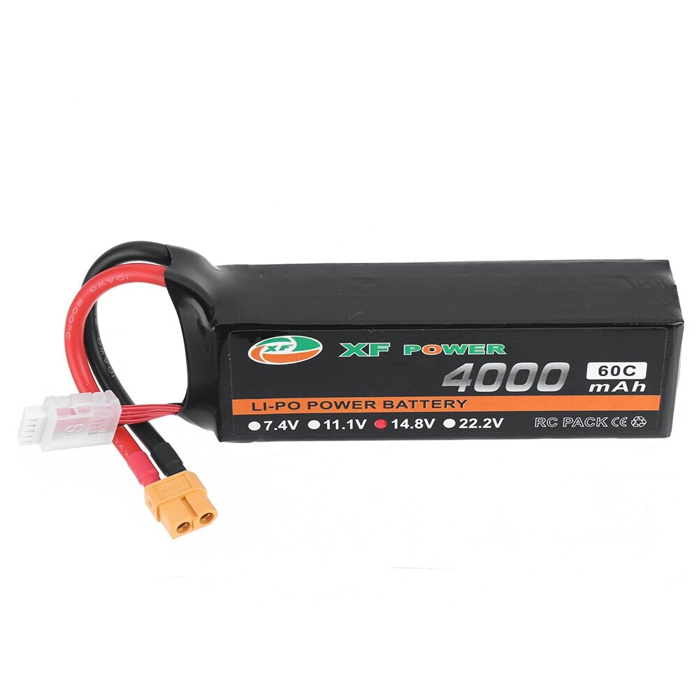 XF POWER 14,8 В 4000 мАч 60C 4S LiPo Батарея Разъем XT60 с разъемом T Deans для RC Дрон - преимущества