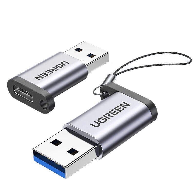 Адаптер UGREEN USB-C USB 3.0 2.0, штекер — USB 3.1 Type C, гнездо Type-C, адаптер для портативного телефона Наушник - фото