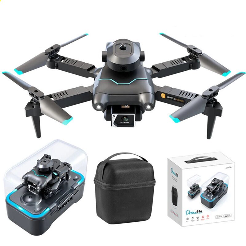 S96 WiFi FPV with 4K HD Dual Camera Obstacle Avoidance Optical Flow Positioning Foldable Integrated Storage РЦ Дрон Quad - фото