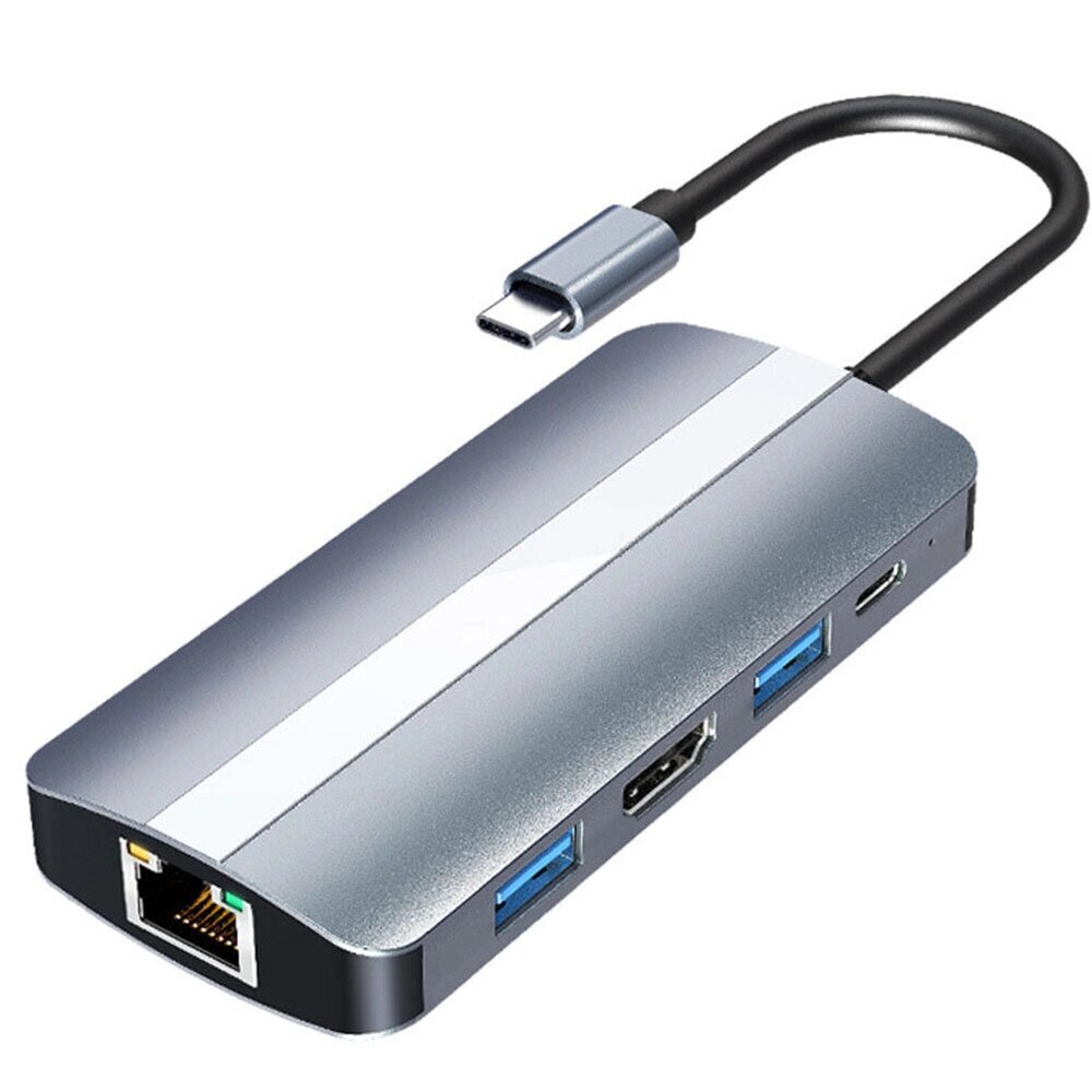 5 в 1 Тип-c Док-станция USB-c Адаптер-разветвитель концентратора с USB-c USB3.0 2.0 PD 87 Вт 4K/30 Гц 100 Мбит/с RJ45 LA - Армения