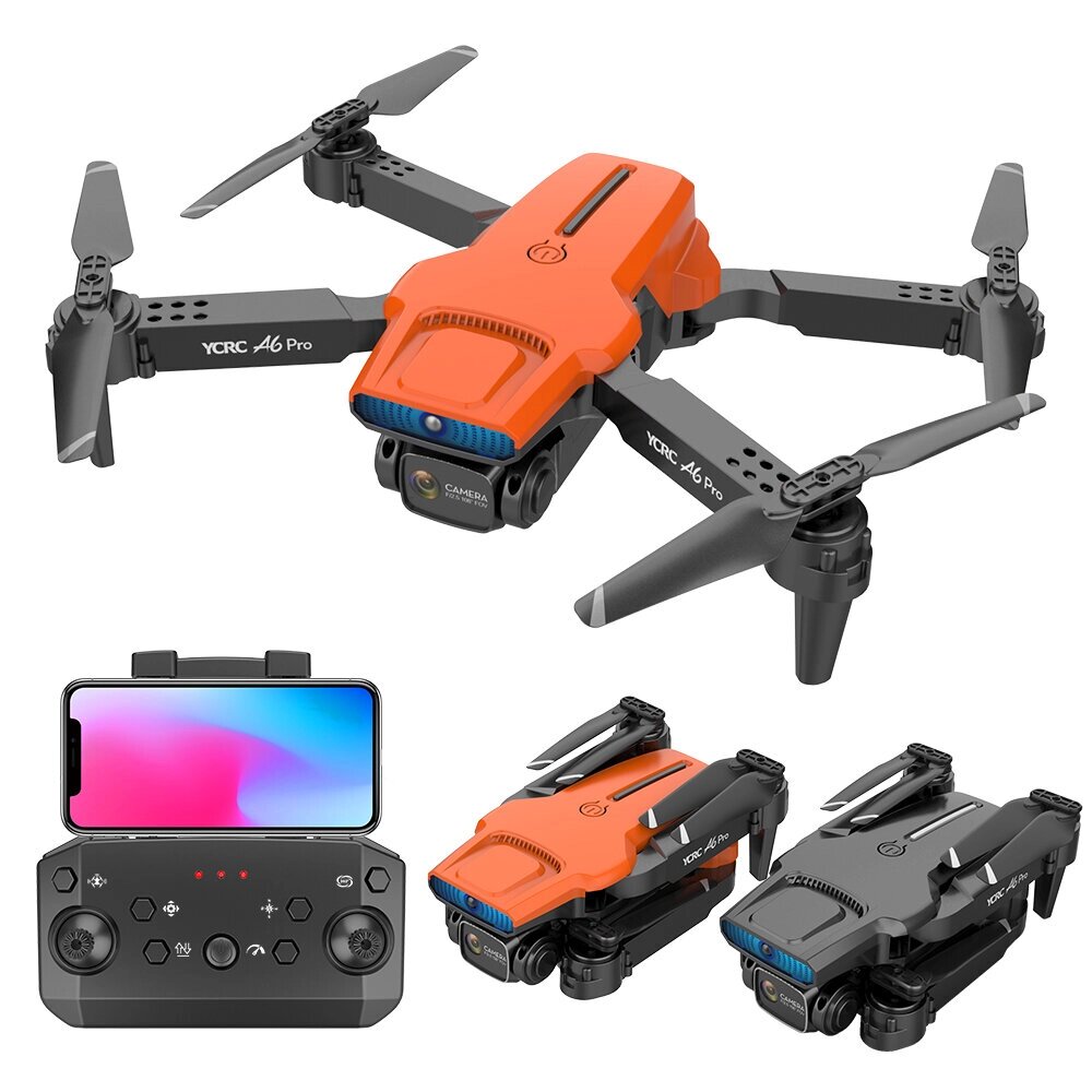 YCRC A6 PRO WIFI FPV с 4K ESC Dual камера Широкий угол обзора 120° Обход препятствий Оптическое позиционирование потока - Bangoo