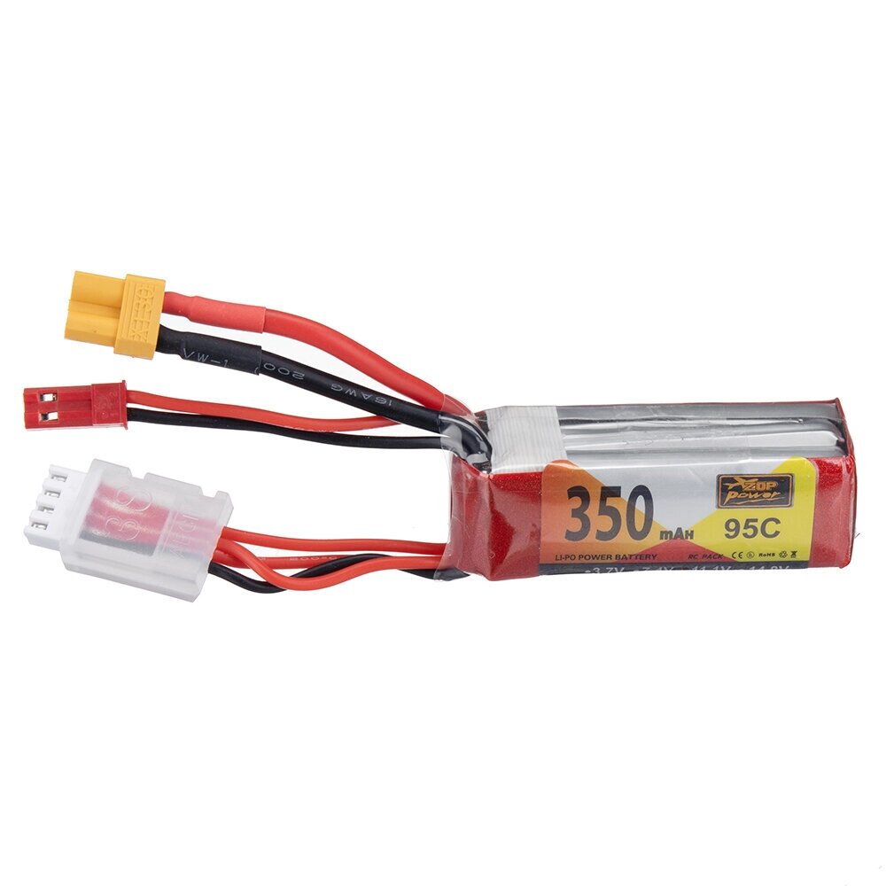 ZOP POWER 11.1V 350mah 95C 3S lipo батарея XT30 разъем JST для RC дрон - преимущества