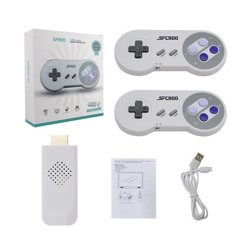 SF900 1500 Игры 8-битная 16-битная SNES NES Retro TV Game Console HD Classic Видеоигра Палка Беспроводная связь Геймпад - Аштарак