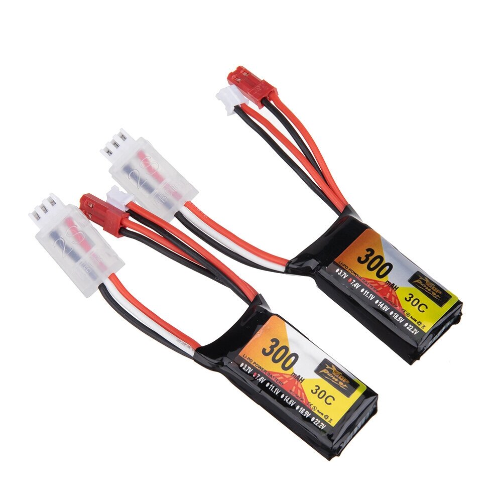 2 шт. ZOP Power 7,4 В 300 мАч 30C 2S LiPo Батарея PH2.0 Штекер для RC Дрон - отзывы