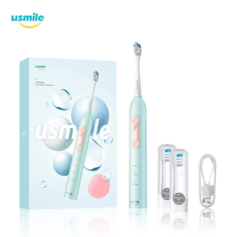 Usmile P4 Soft Электрическая зубная щетка Bubbles Sonic USB Быстрая перезаряжаемая IPX7 Водонепроницаемы Smart Tooth Щет - Армения