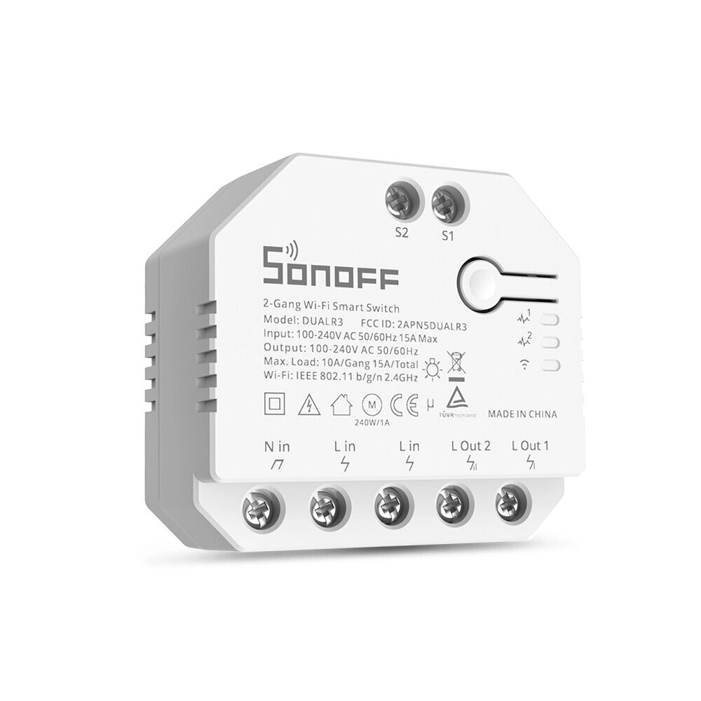 SONOFF DUALR3 Двойной релейный модуль Wi-Fi DIY MINI Переключатель с двухсторонним измерением мощности 2-х канальный / д - обзор