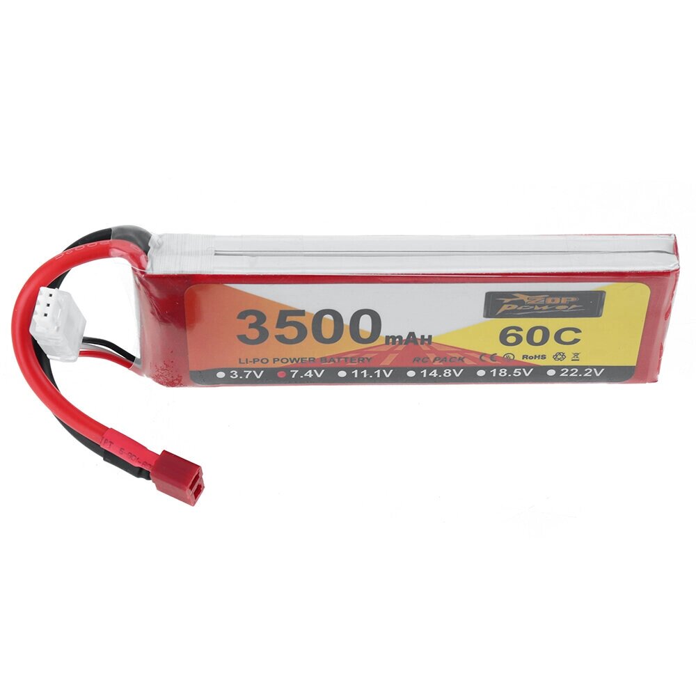 ZOP POWER 7.4V 3500mah 60C 2S lipo батарея T deans plug для RC дрон - сравнение