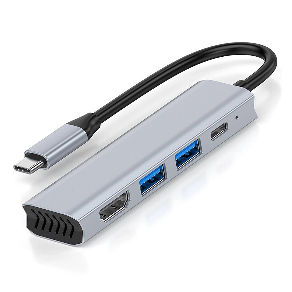 4 в 1 Тип-c Док-станция Адаптер разветвителя концентратора USB-c USB2.0 USB3.0 PD100W 4K @ 30 Гц Многопортовый концентра - акции