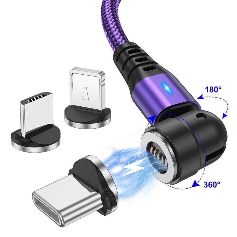 Кабель УСЛИОН 5A USB-A к IP/микро/Type-C для быстрой зарядки и передачи данных Медь Core Line 1M/2M Long для iPhone 12 1 - выбрать