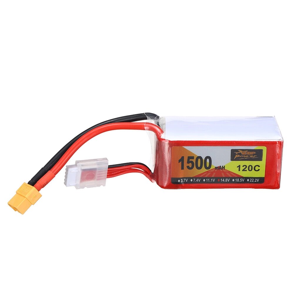 ZOP power 14,8 в 1500 мач 120C 4S lipo батарея разъем XT60 для RC дрон - фото