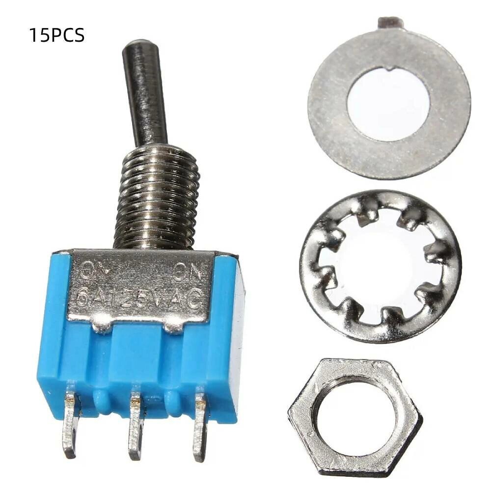 15 шт. 3-контактный тумблер AC 125 В 6A 2 положения SPDT - Bangoo