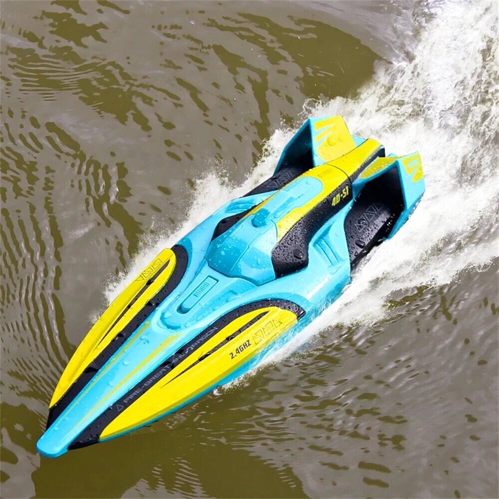 4DRC S1 2.4G 4CH RC Лодка Fast High Speed Water Model Дистанционное Управление Игрушки RTR Pools Lakes Racing Kids Child - Аштарак