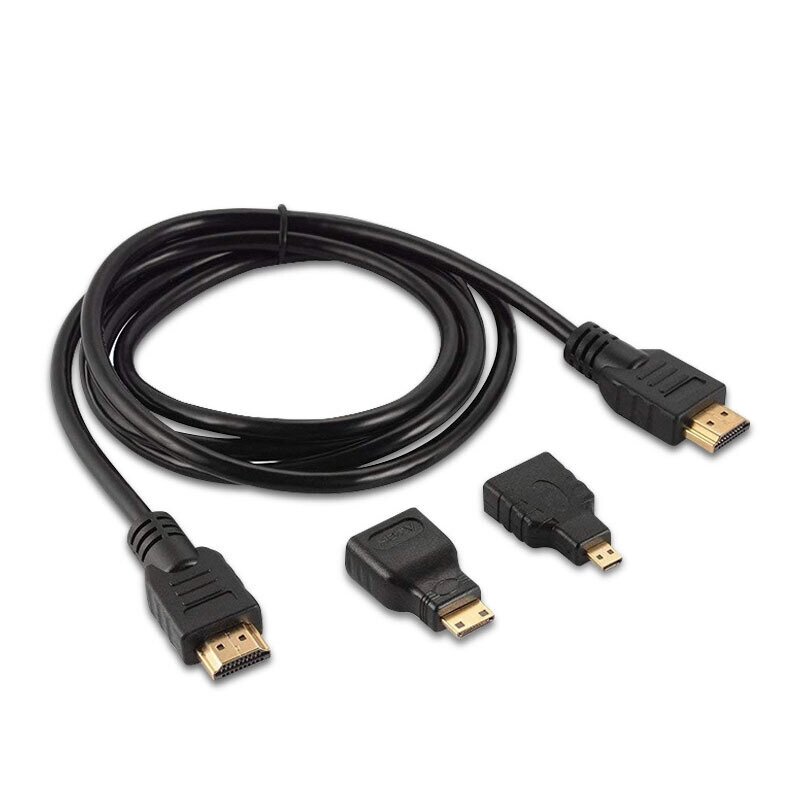 3 В 1 1,5 м HDMI HD-кабель micro HDMI коннектор HDMI-адаптер 4K HD-кабель для PS3 HDTV DVD XBOX PC pro - гарантия