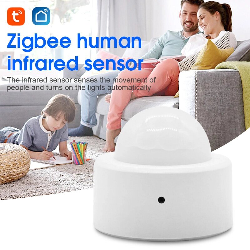 Tuya Zigbe Human Motion Датчик Smart Home PIR Motion Датчик Detector Home Security Smart Life работает с Alexa Google Ho - скидка